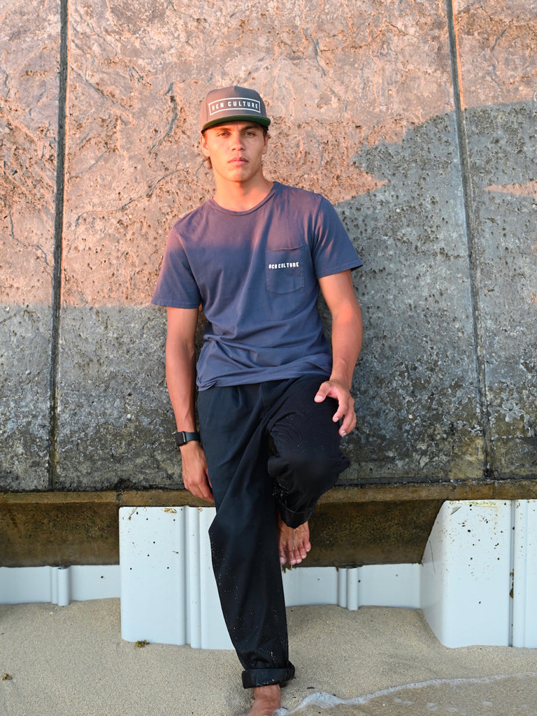 OCN Culture Classic Horizon Snapback Hat - Charcoal Gray / White Hat