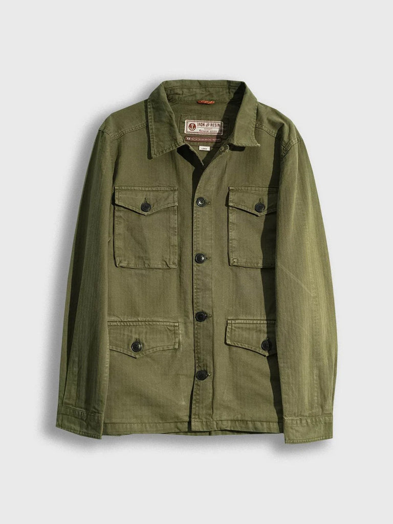 Herringbone Military Jacket - Iron & Resin