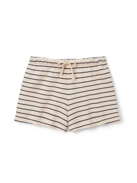 layla stripe french terry striped sweatshort - Perfect White Tee