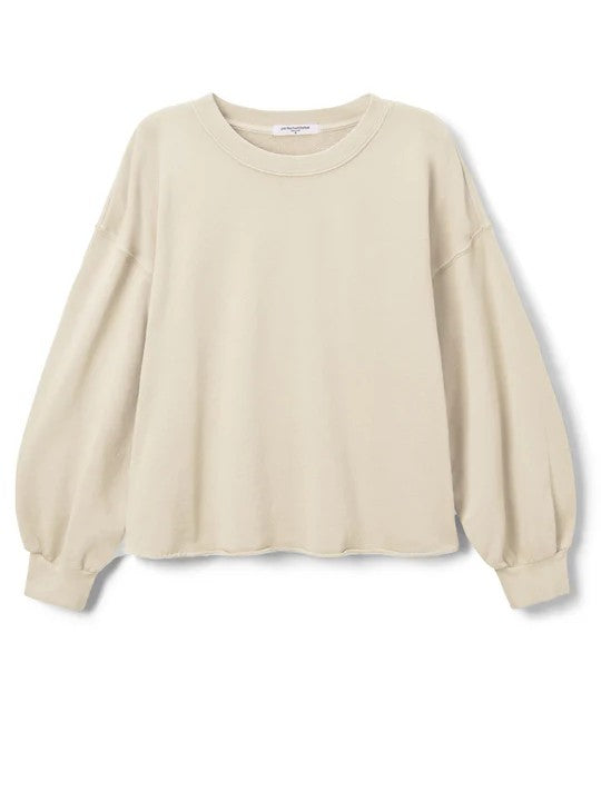 zayne - french terry long sleeve pullover - Sugar - Perfect White Tee