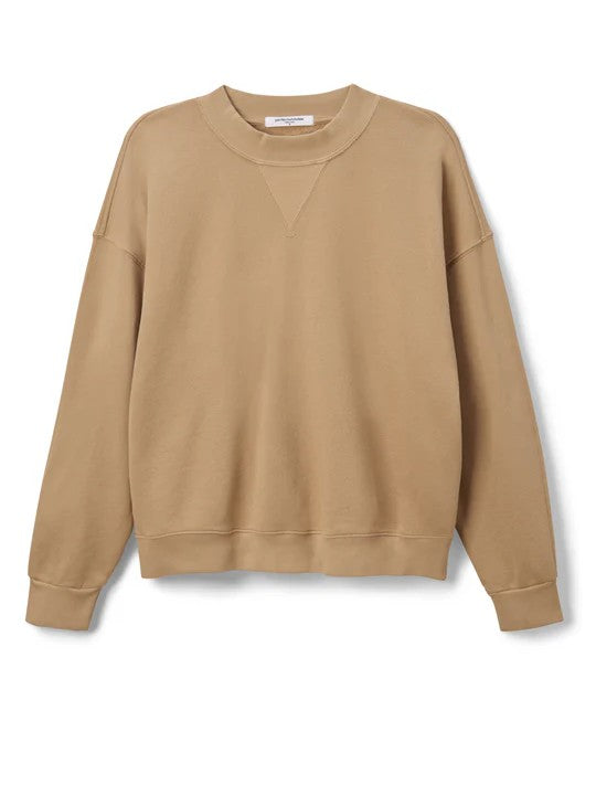 blake french terry oversized crew sweatshirt - Suede - Perfect White Tee