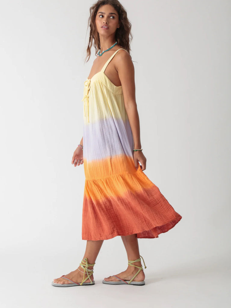 Addison Dress - Ombre Sunset - Electric Rose