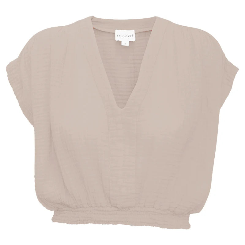 Vacay Top Gauze - Birch / Felicite Apparel