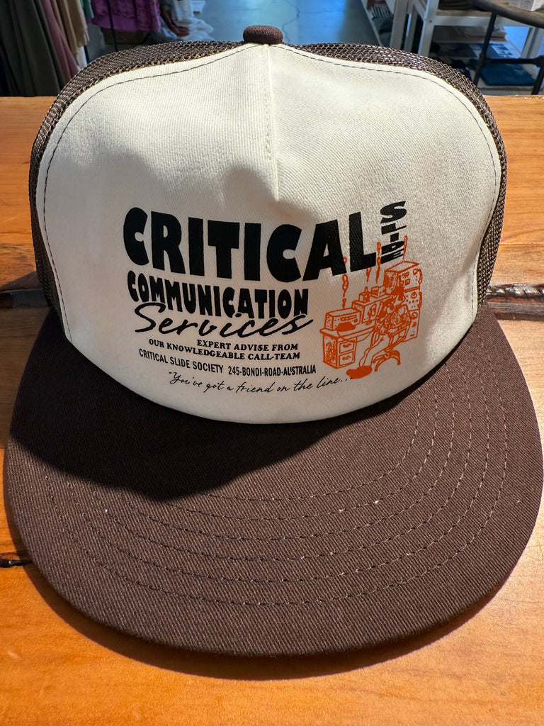 Communication Trucker Cap - Brown - Critical Slide