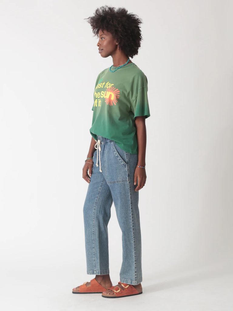 Classic Tee Sun Fun Graphic - Clover Green - Electric Rose