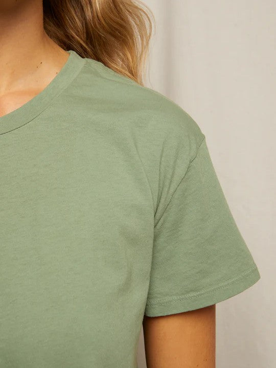 Harley Tee- Aloe Green - Perfect White Tee