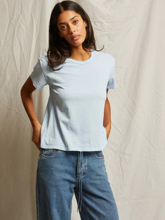 Harley Tee- Sky Blue - Perfect White Tee