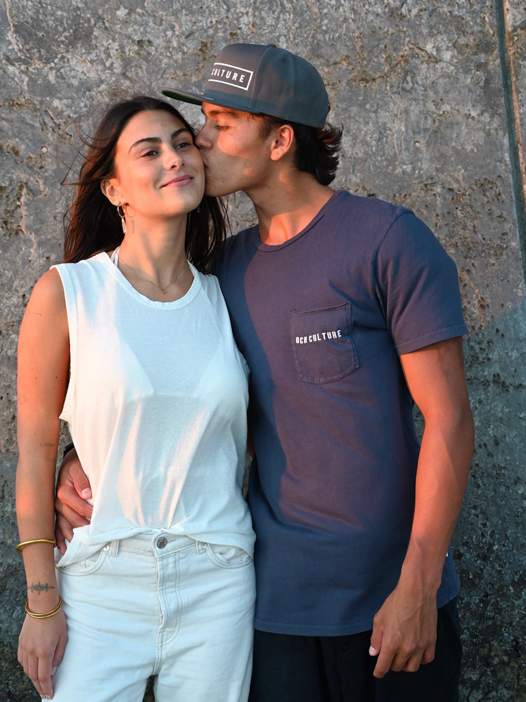 OCN Culture Classic Horizon Snapback Hat - Charcoal Gray / White Hat