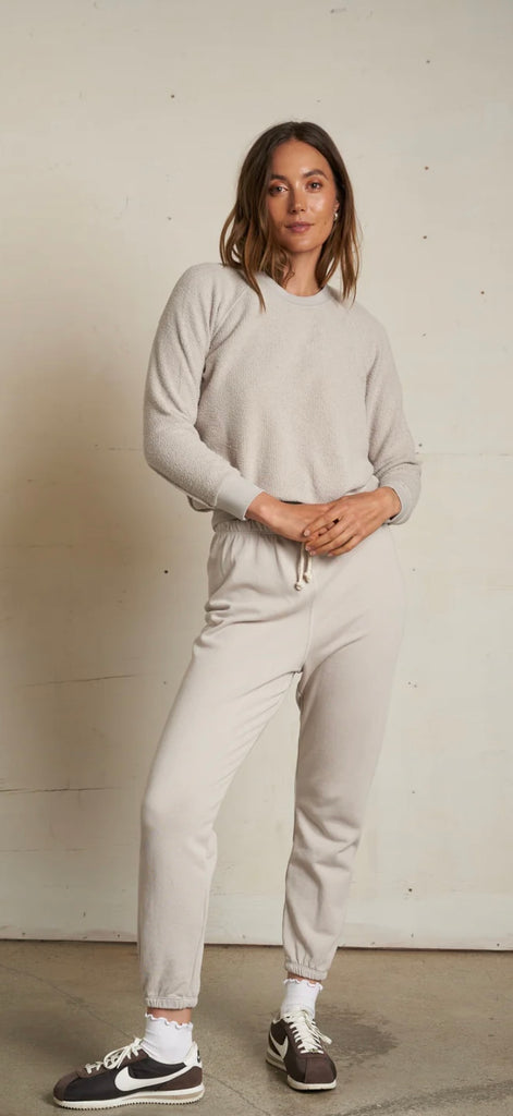 Ziggy Crewneck Sweatshirt - Silver - Perfect White Tee