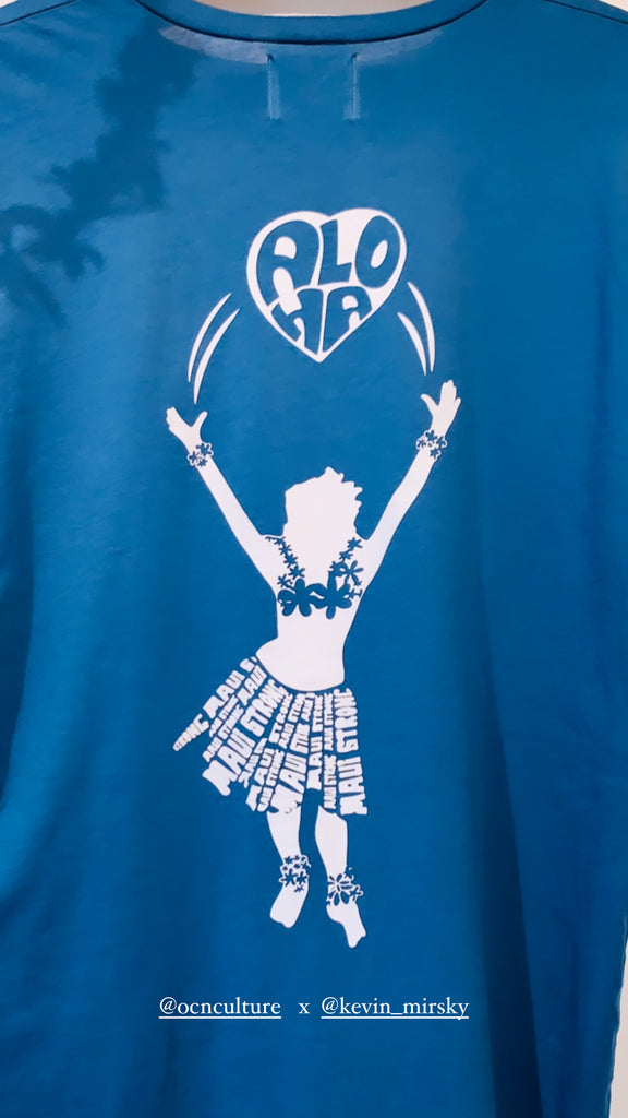 Organic Raw Pocket T-Shirt - MAUI RELIEF /  OCN Culture x Kevin Mirskyn