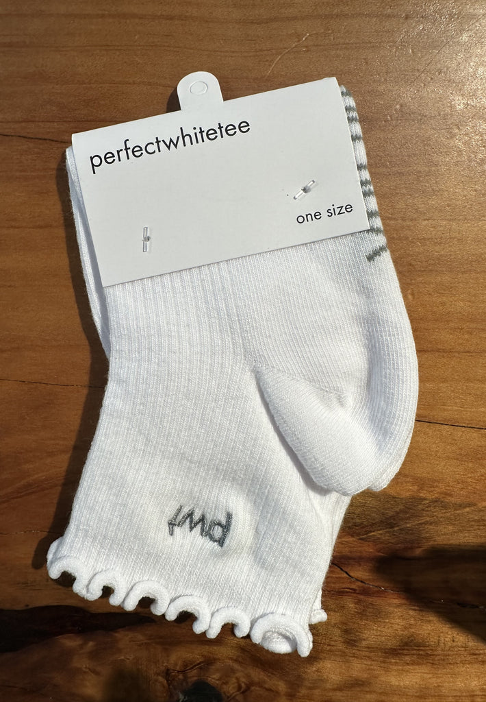 Lettuce Sock- White - Perfect White Tee