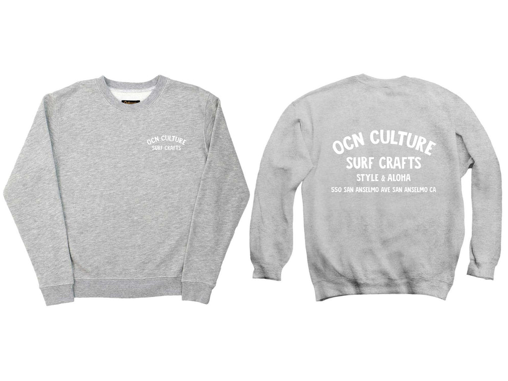 OCN CULTURE VINTAGE SHOP / Heavy Crewneck Sweatshirt - Heather Gray  / OCN Culture
