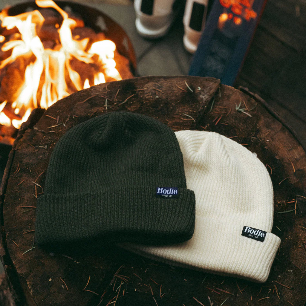 Ghost Town Beanie - Pine, Ivory, Black - Bodie Supply Co