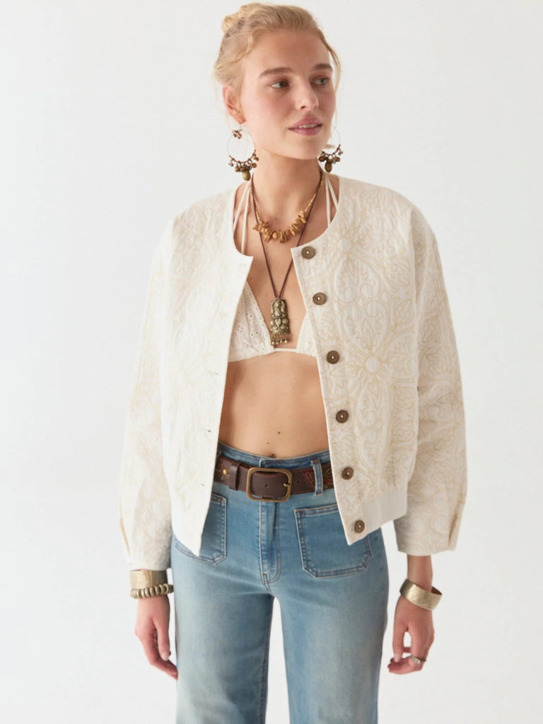 Boticcelli Jacket - Tesela Ivory- Maison Hotel