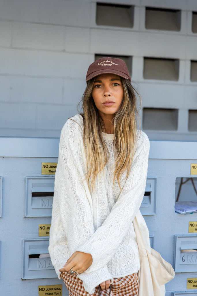 Unisex Rory Cable Knit Sweater - Antique White / Ottway