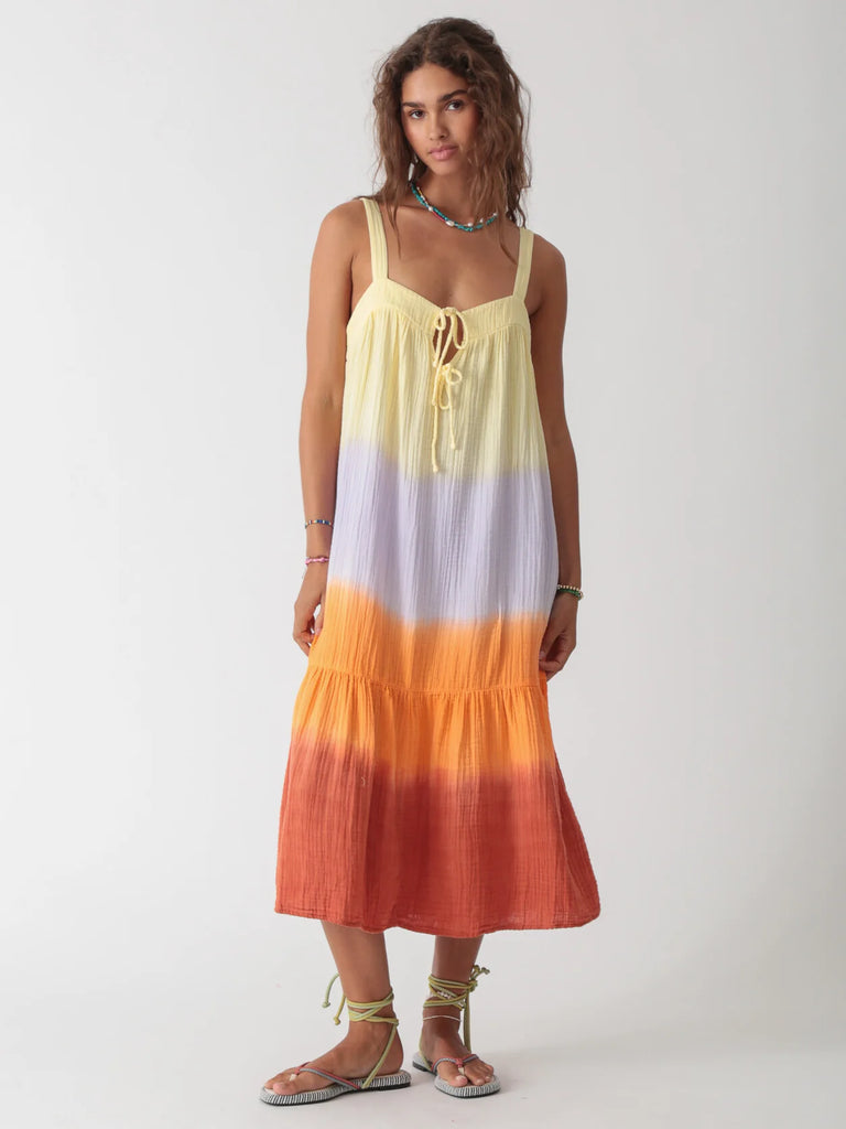 Addison Dress - Ombre Sunset - Electric Rose