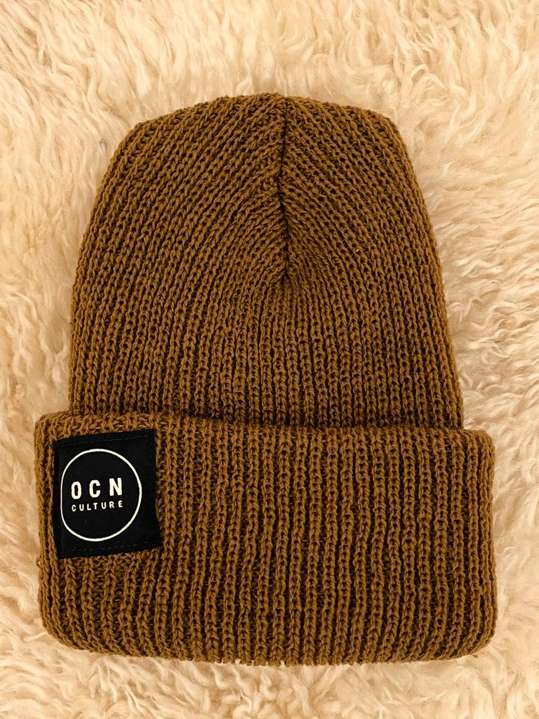 OCN Rolled Cuff Beanie - Dark Driftwood Brown