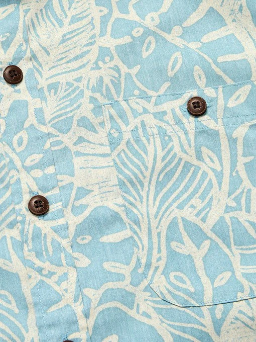 Mansfield Shirt - Blue Leafy Lithographs / Howler Bros
