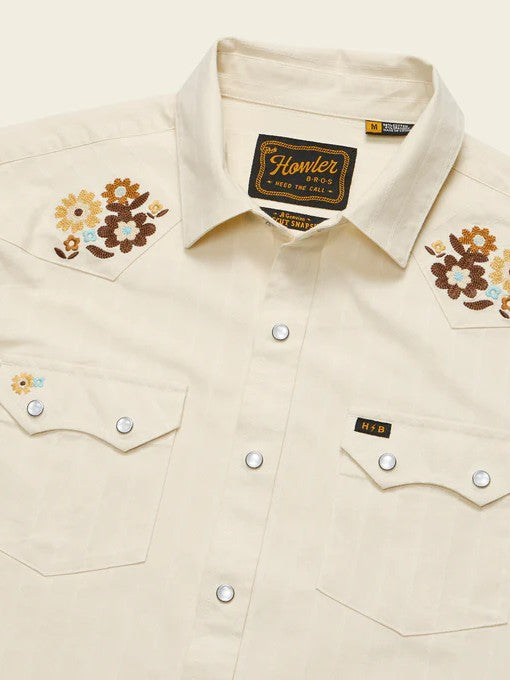 Crosscut Deluxe Shortsleeve Shirt - Off White / Howler Bros