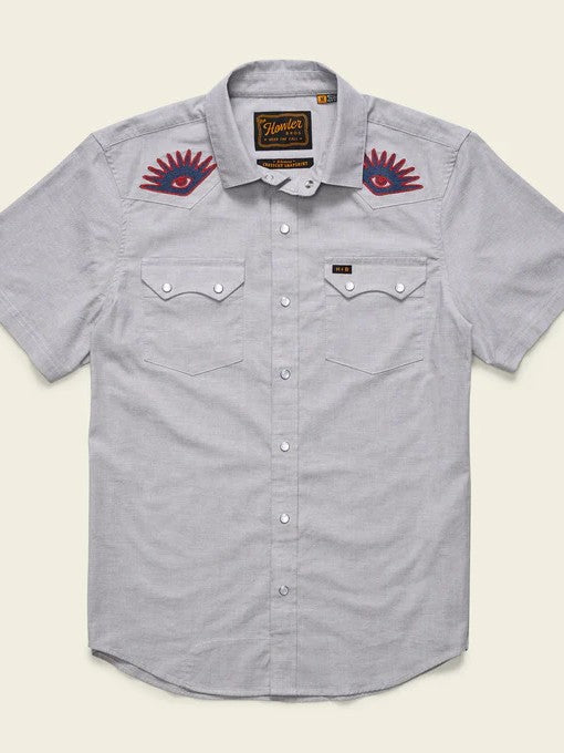Crosscut Deluxe Shortsleeve Shirt - High Times Light Grey / Howler Bros.