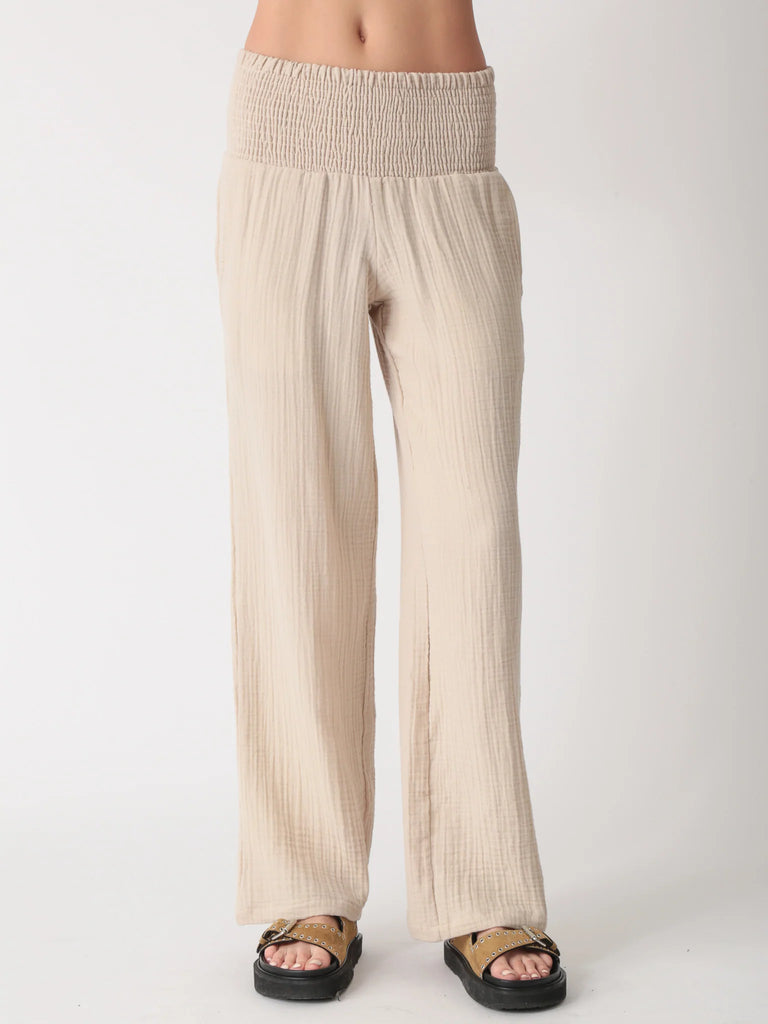 Beach Gauze Pant - Stone - by Electric & Rose