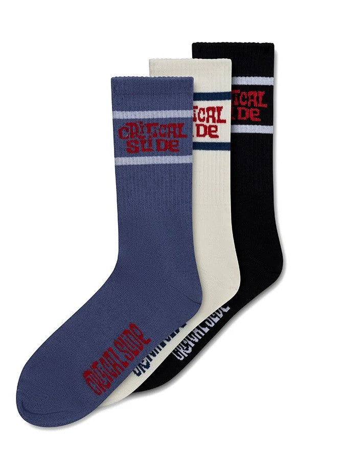 Heritage Socks 3 Pack - Multi Colour - Critical Slide