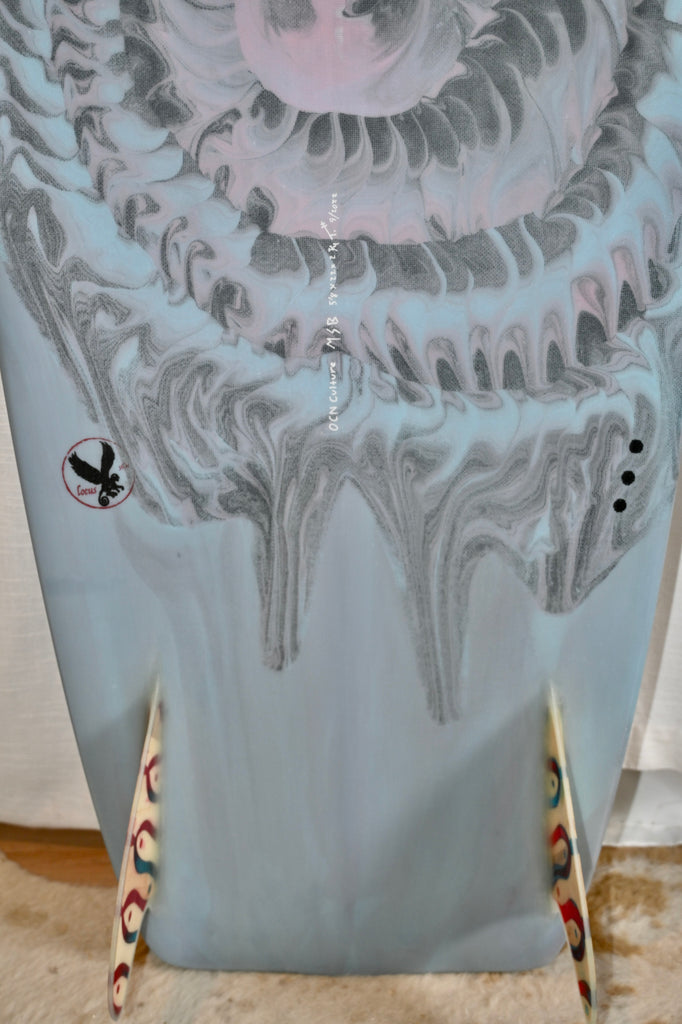 Locus Surfboards By Tyler Hopkins 5’8” MSB w/ Wood Fins